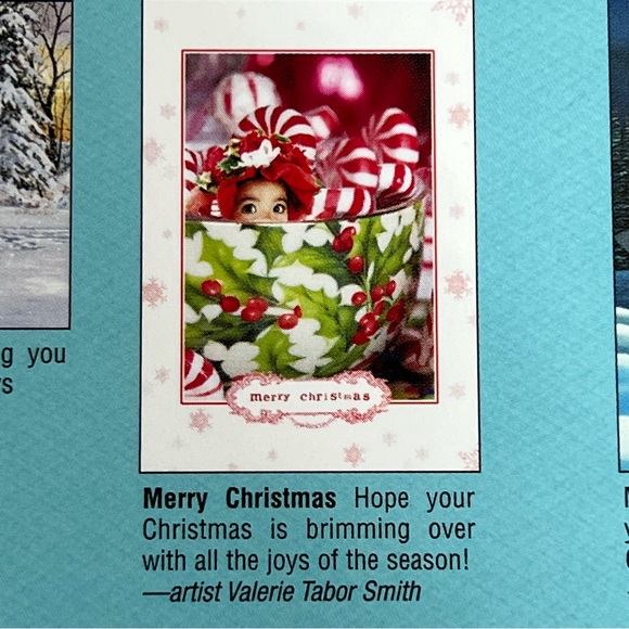 Christmas folded cards set of 20 w/ 10 different designs made in USA - Picture 11 of 16